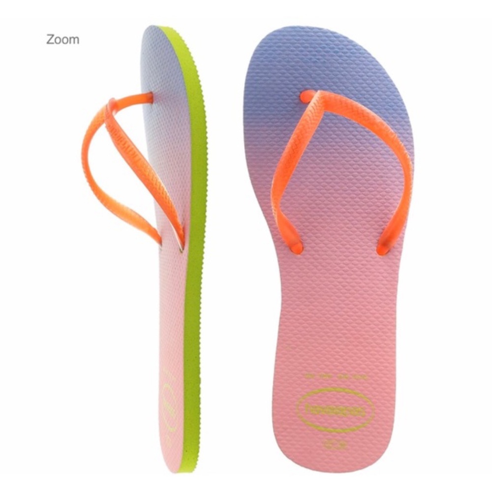 Nwt Havaianas Lime Green Strawberry Flip Flops